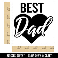 Best Dad in Heart Father's Day Square Rubber Stamp for Stamping Crafting
