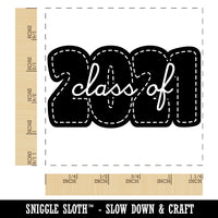 Class of 2021 Bold Year Graduate Graduation School College Square Rubber Stamp for Stamping Crafting