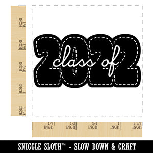 Class of 2022 Bold Year Graduate Graduation School College Square Rubber Stamp for Stamping Crafting