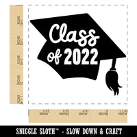 Class of 2022 Written on Graduation Cap Square Rubber Stamp for Stamping Crafting