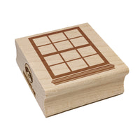 Closed Glass Window Square Rubber Stamp for Stamping Crafting