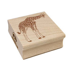 Curious African Giraffe Square Rubber Stamp for Stamping Crafting