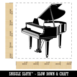 Grand Piano Musical Instrument Square Rubber Stamp for Stamping Crafting