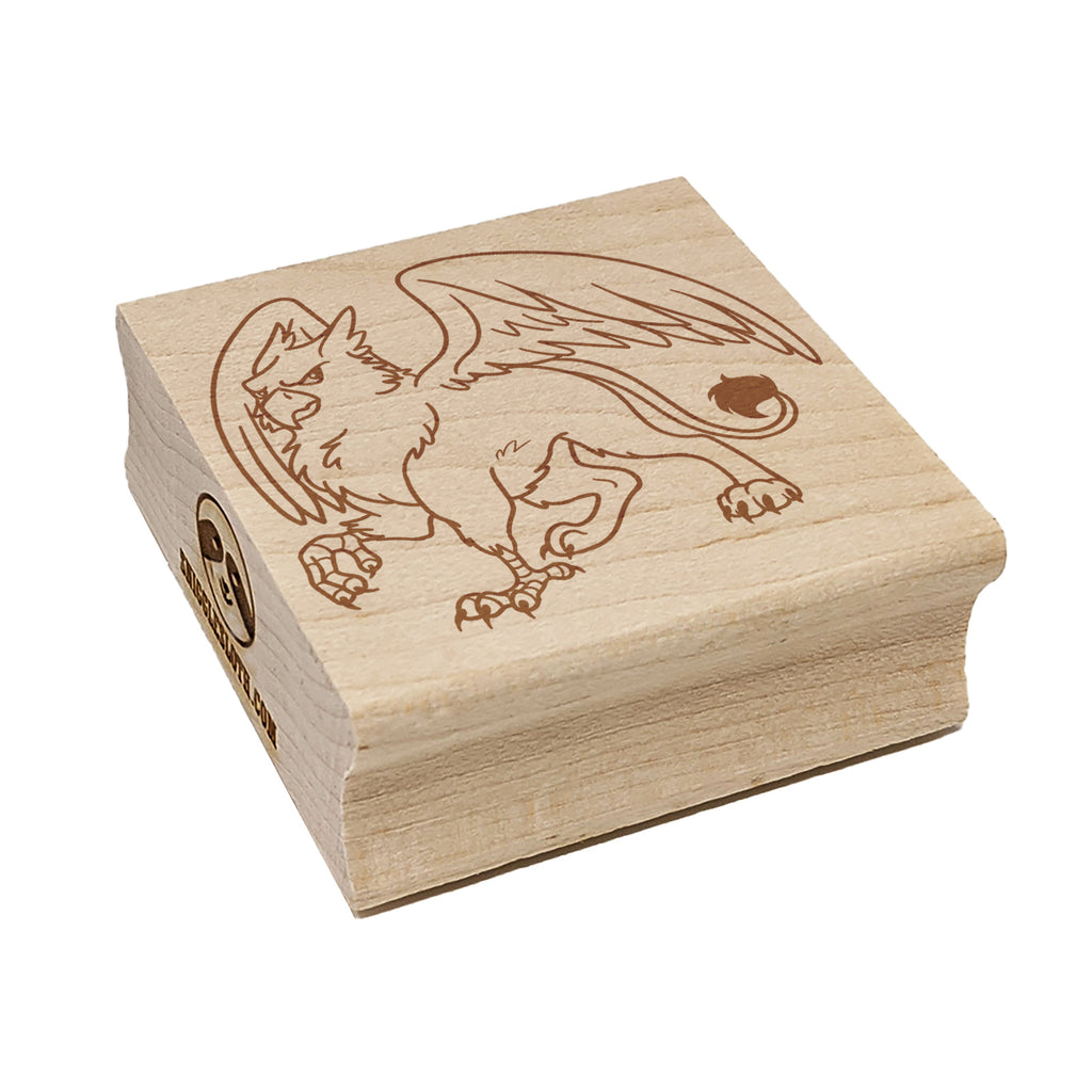 Gryphon Griffin Mythical Creature Square Rubber Stamp for Stamping Crafting