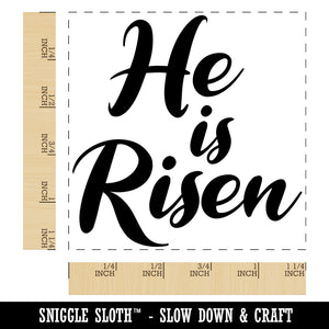 He is Risen Religious Easter Christian Square Rubber Stamp for Stamping Crafting
