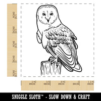 Magnificent Barn Owl Square Rubber Stamp for Stamping Crafting