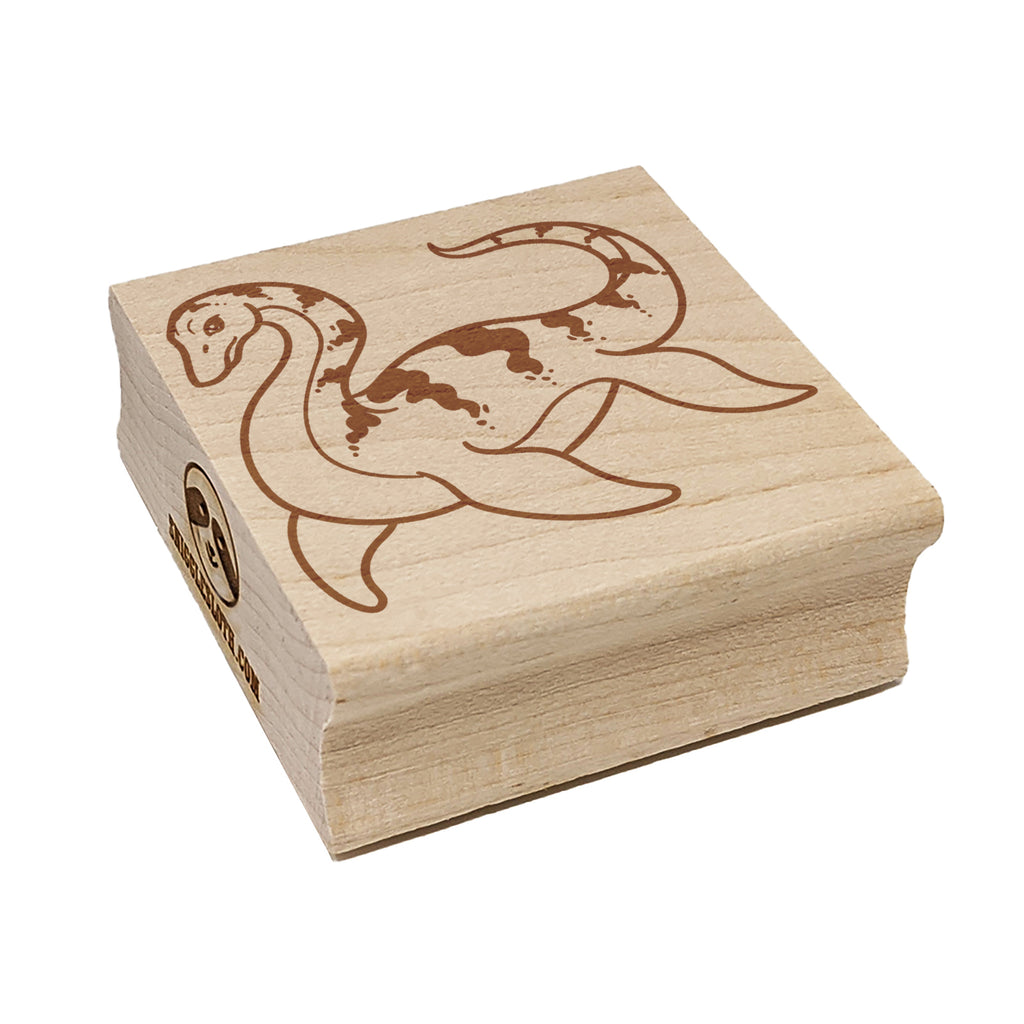 Nessie the Loch Ness Monster Swimming Square Rubber Stamp for Stamping Crafting