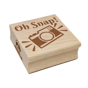 Oh Snap Camera Photography Square Rubber Stamp for Stamping Crafting