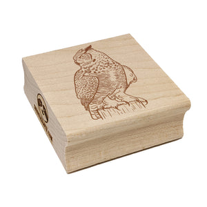 Regal Great Horned Owl Square Rubber Stamp for Stamping Crafting