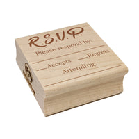 RSVP Please Respond By Blank Fill-In Wedding Invitation Square Rubber Stamp for Stamping Crafting