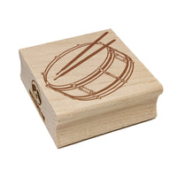 Snare Drum Percussion Musical Instrument Square Rubber Stamp for Stamping Crafting