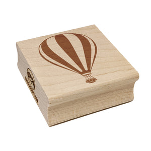 Striped Hot Air Balloon Square Rubber Stamp for Stamping Crafting