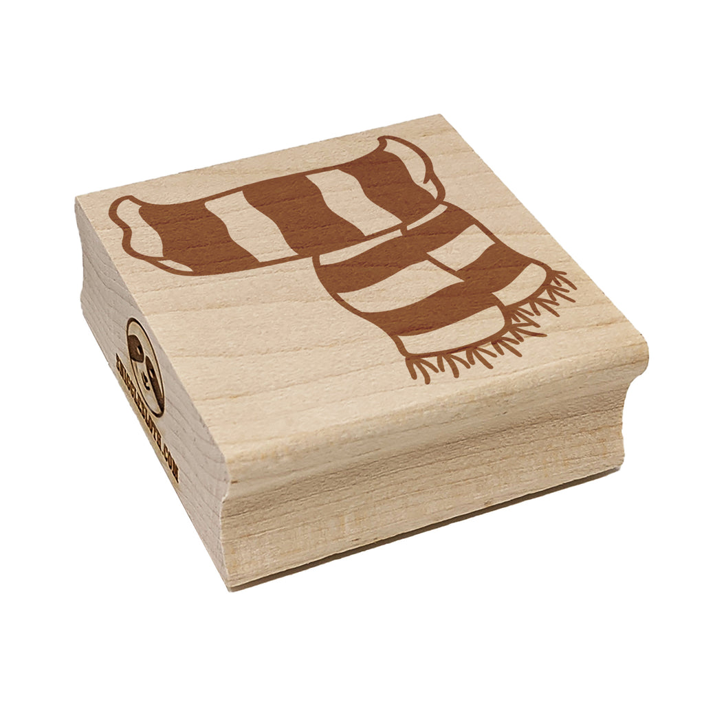 Striped Scarf Fall Autumn Winter Square Rubber Stamp for Stamping Crafting