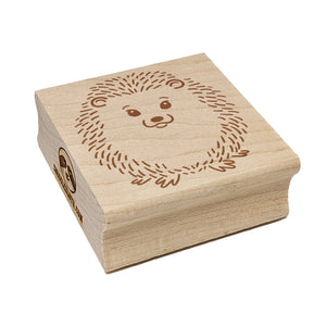 Sweet Hedgehog Front Square Rubber Stamp for Stamping Crafting