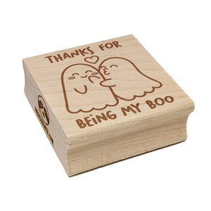 Thanks for Being My Boo Ghost Love Anniversary Square Rubber Stamp for Stamping Crafting