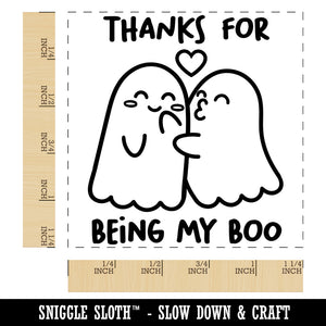 Thanks for Being My Boo Ghost Love Anniversary Square Rubber Stamp for Stamping Crafting