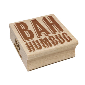 Bah Humbug Funny Christmas Greeting Square Rubber Stamp for Stamping Crafting