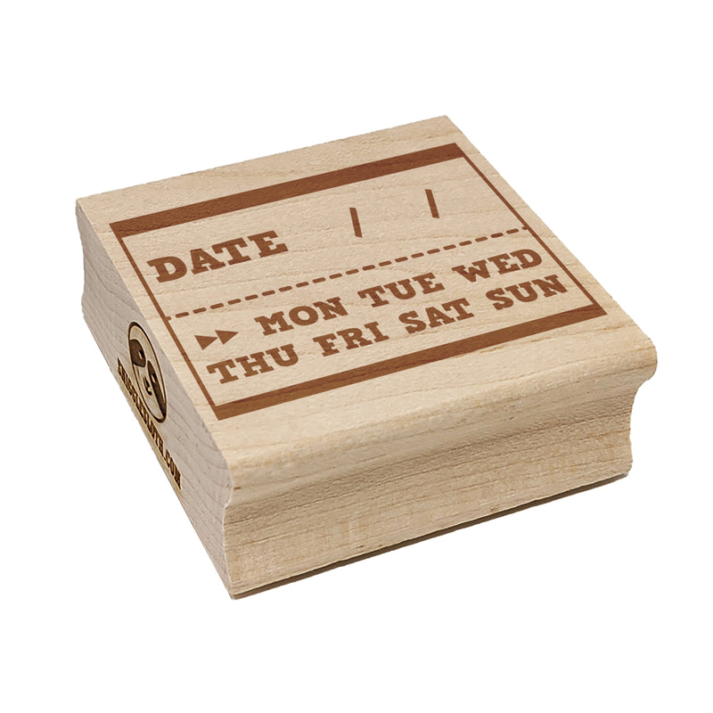 Date Fill-In with Days of the Week Tracker Daily Calendar Square Rubber Stamp for Stamping Crafting