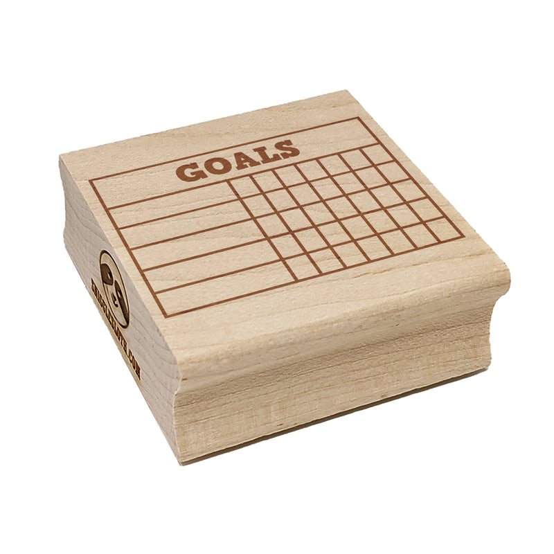 Goals Weekly Habit Tracker Grid Fill-In Square Rubber Stamp for Stamping Crafting