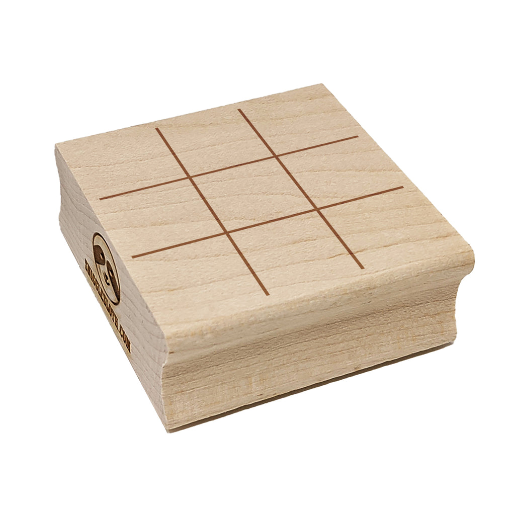 Tic Tac Toe Fill-In Game Grid Square Rubber Stamp for Stamping Crafting