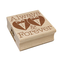 Mr and Mr Always and Forever Wedding Tuxedo Hearts Square Rubber Stamp for Stamping Crafting