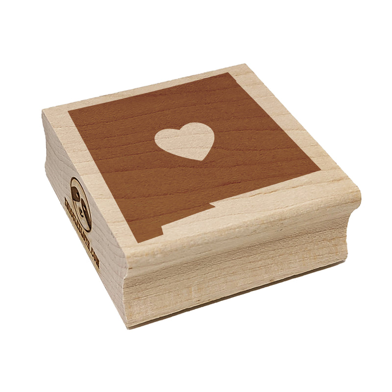 New Mexico State with Heart Square Rubber Stamp for Stamping Crafting