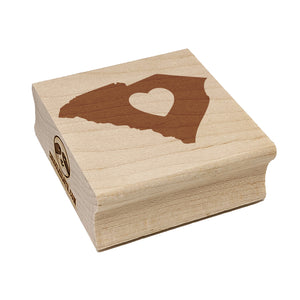 South Carolina State with Heart Square Rubber Stamp for Stamping Crafting