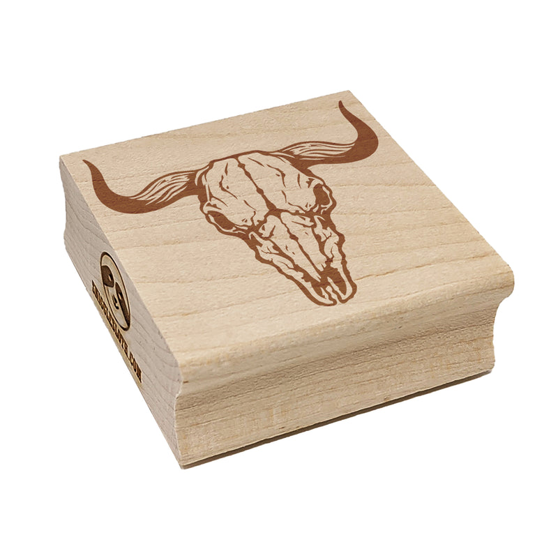 Bull Skull Square Rubber Stamp for Stamping Crafting