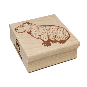 Capybara the Giant Friendly Rodent Square Rubber Stamp for Stamping Crafting