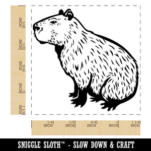 Capybara the Giant Friendly Rodent Square Rubber Stamp for Stamping Crafting