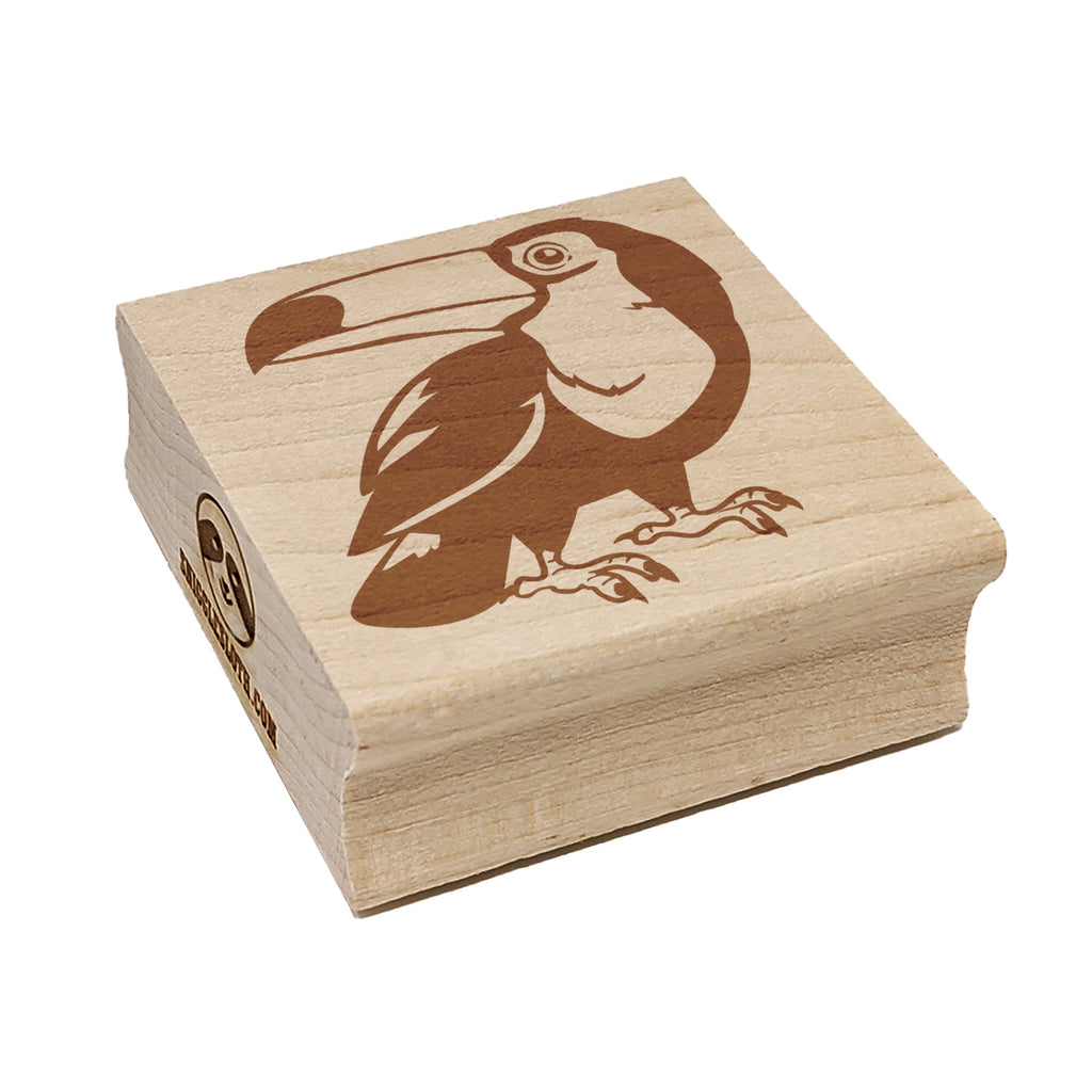 Curious Toco Toucan Bird Square Rubber Stamp for Stamping Crafting
