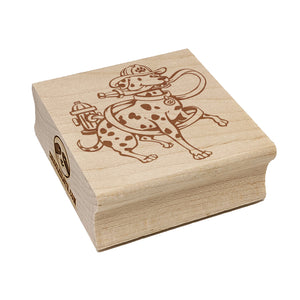 Dalmatian Fire Fighter Dog Square Rubber Stamp for Stamping Crafting