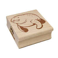 Gentle Manatee Square Rubber Stamp for Stamping Crafting