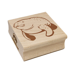 Gentle Manatee Square Rubber Stamp for Stamping Crafting