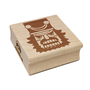 Grumpy Angry Christmas Nutcracker Face Square Rubber Stamp for Stamping Crafting