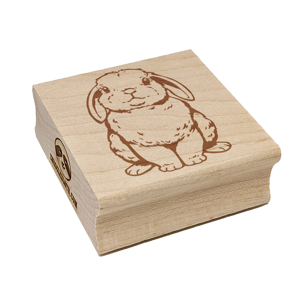 Lop Eared Bunny Rabbit Square Rubber Stamp for Stamping Crafting