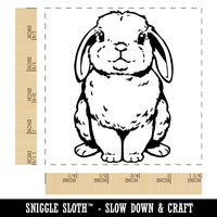 Lop Eared Bunny Rabbit Square Rubber Stamp for Stamping Crafting