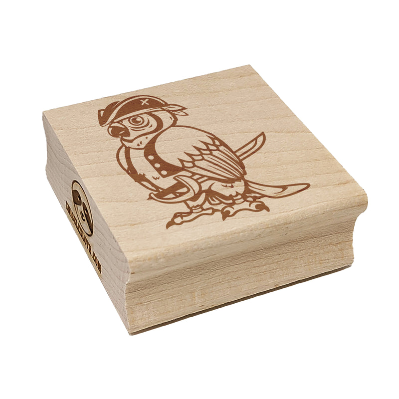 Pirate Parrot with Sword Square Rubber Stamp for Stamping Crafting