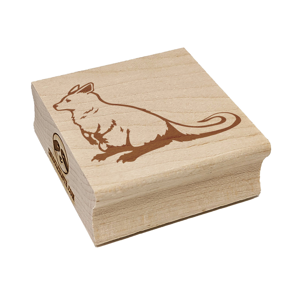Red-Necked Wallaby from Australia Square Rubber Stamp for Stamping Crafting