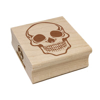 Spooky Human Skull Bone Square Rubber Stamp for Stamping Crafting