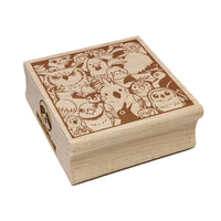 Too Many Birds in a Box Square Rubber Stamp for Stamping Crafting