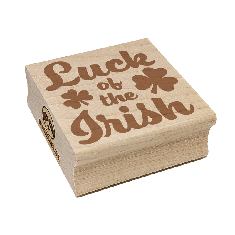 Luck of the Irish Shamrocks Saint Patrick's Day Square Rubber Stamp for Stamping Crafting