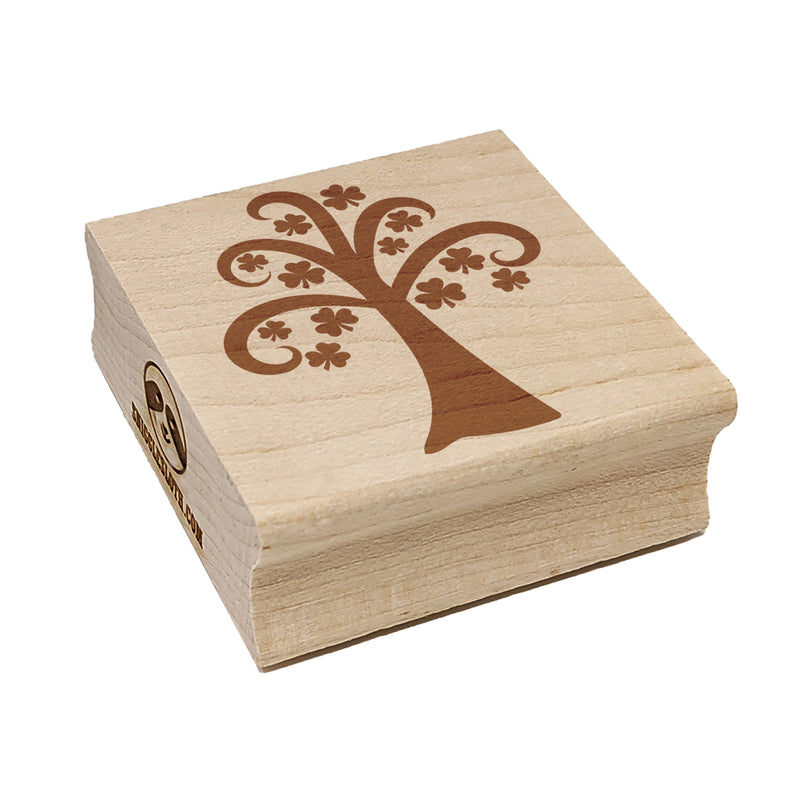 Shamrock Tree Saint Patrick's Day Square Rubber Stamp for Stamping Crafting