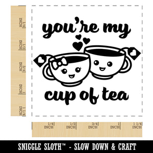 You're My Cup of Tea Love Square Rubber Stamp for Stamping Crafting