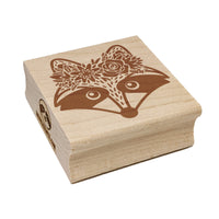 Raccoon Wearing a Flower Crown Square Rubber Stamp for Stamping Crafting