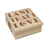 Land That I Love Patriotic USA Square Rubber Stamp for Stamping Crafting