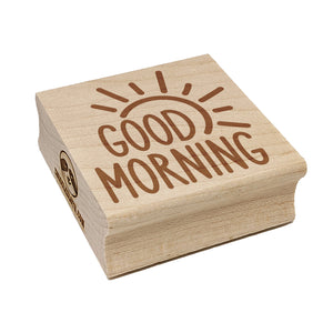 Good Morning Sun Square Rubber Stamp for Stamping Crafting