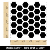 Honeycomb Bee Pattern Square Rubber Stamp for Stamping Crafting