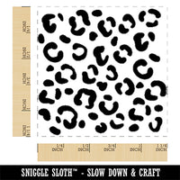 Leopard Print Spots Square Rubber Stamp for Stamping Crafting