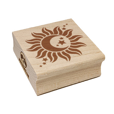 Celestial Sun Moon and Stars Square Rubber Stamp for Stamping Crafting